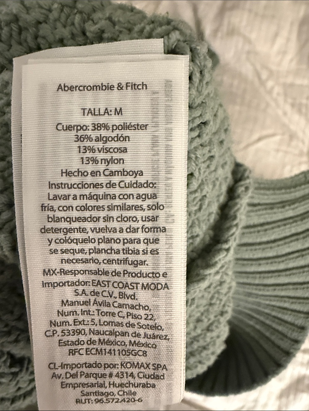 Abercrombie & Fitch Sage Green Textured Knit Button Cardigan - Picture 7 of 15